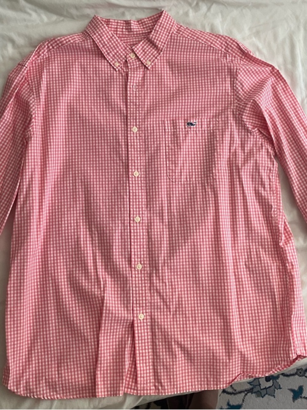 Vineyard Vines Pink Gingham Button-Down Shirt